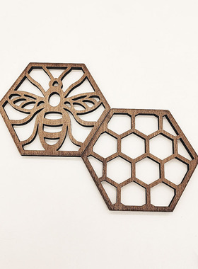新款蜂巢蜜蜂木质装饰品