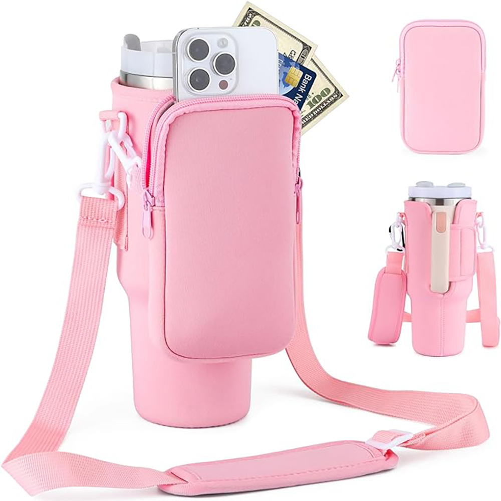 stanley杯套可调节肩带水壶套 现货40OZ冰霸杯杯套 - 图1