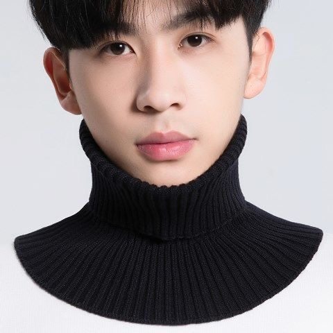 新款围脖男套头秋冬保暖护颈椎脖套百搭装饰假领子针织时尚小围巾,淘宝优惠券,粉丝福利购,淘宝优惠卷
