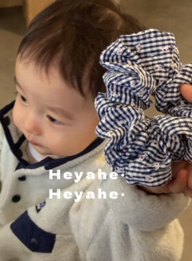 heyahe大肠圈碎花格子森系ins