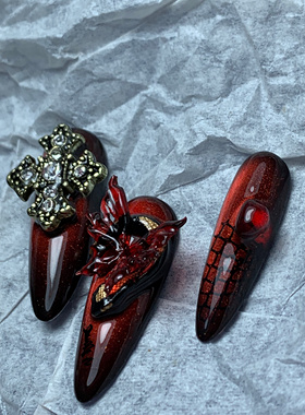 TanghesNail『锈血』蛇年主题美甲蛇元素穿戴甲新年美甲国风