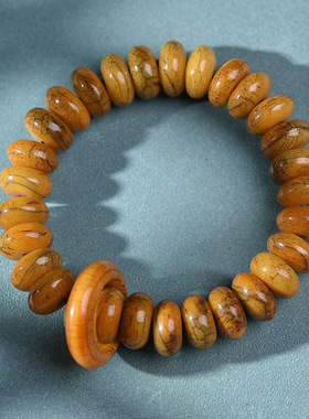 藏传回流骆驼骨手串单圈算盘珠藏式文玩流苏跑环雕刻骨牌复古手链