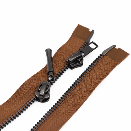 5号金属拉锁双头古铜齿羽绒服夹克棉衣门襟双向大衣黑色拉链辅料 - 图3