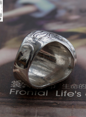 苗乡风手工宝石实心指环定做戒托