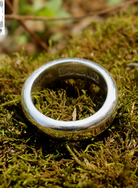 苗乡风手工錾刻足银情侣订做指环