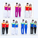 Jinguan short-sleeved Jiamusi aerobics sportswear suit for men and women summer plus size student group performance performance clothing