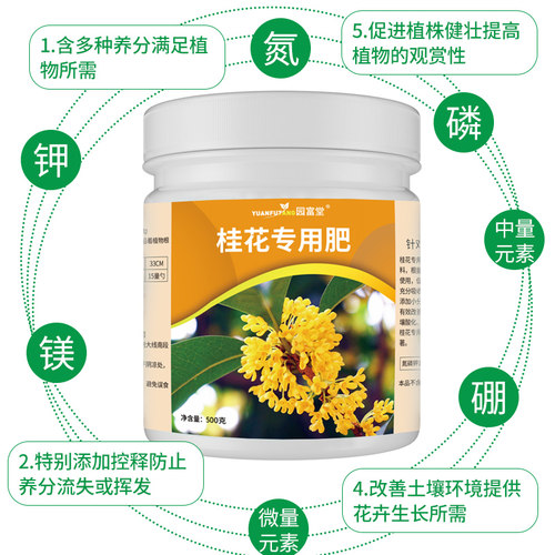 桂花专用肥料复合肥银桂养护花通用绿植花肥家用金桂防治黄叶枯叶 - 图0