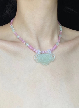 lyumin原创浮翠流丹水晶项链