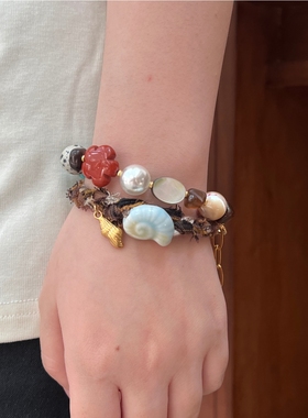 minna lu 原创游牧海岛小众设计百搭质感叠戴手链