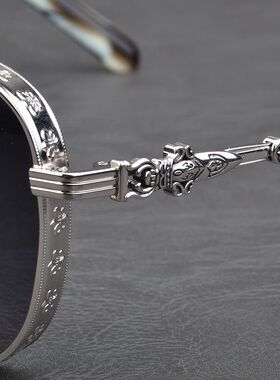 高品质纯钛飞行员墨镜复古男女潮