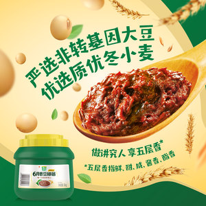 葱伴侣6月香原酿豆瓣酱2kg 欣和六月香豆瓣酱东北大酱家用商用