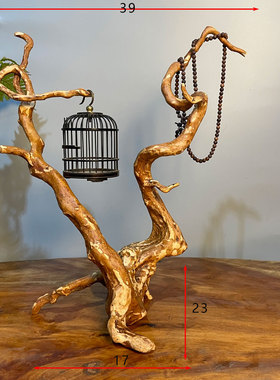 原木根艺挂架笔架手串饰品蝈蝈架