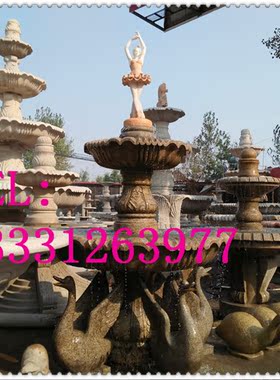 花岗岩黄锈石小区摆件厂家直销