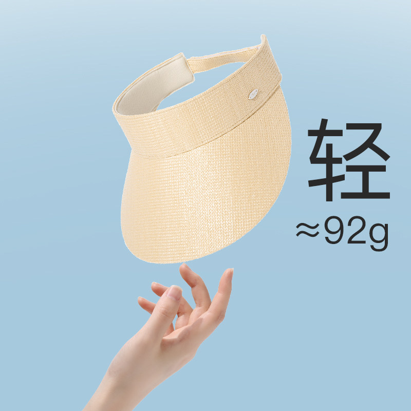 Siggi 空顶防晒帽草编防紫外线夏季出游百搭高级显脸小潮款太阳帽