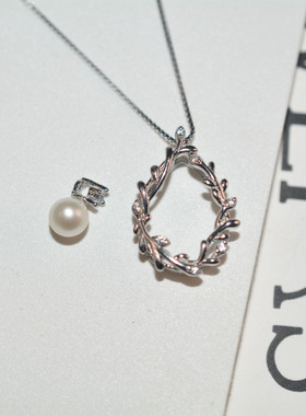 S925纯银天然淡水珍珠项链