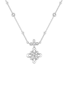 镂空中国结项链女纯银S925中式高级气质锁骨链