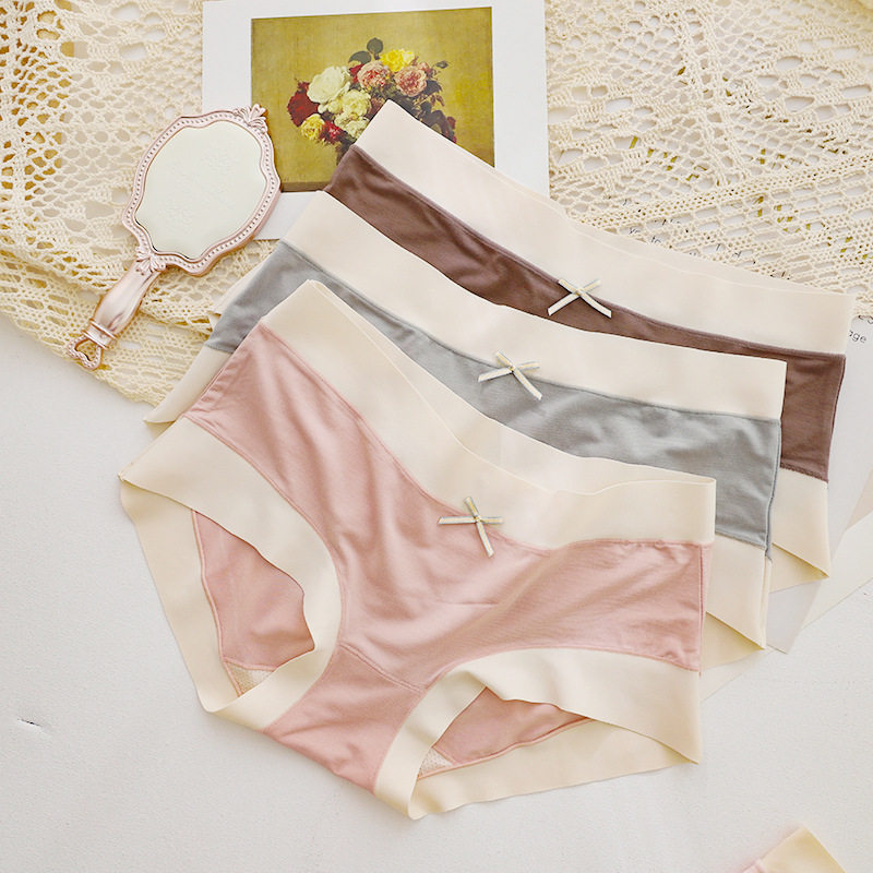 0感无敏无痕高腰中腰简约内裤60支兰精莫代尔女士三角裤撞色少女,淘宝优惠券,粉丝福利购,淘宝优惠卷