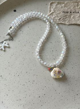 天然贝壳自制手工串珠项链