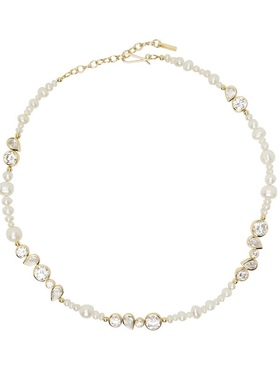 英国小众COMPLETEDWORKS异形巴洛克天然淡水珍珠锆石拼接项链锁骨