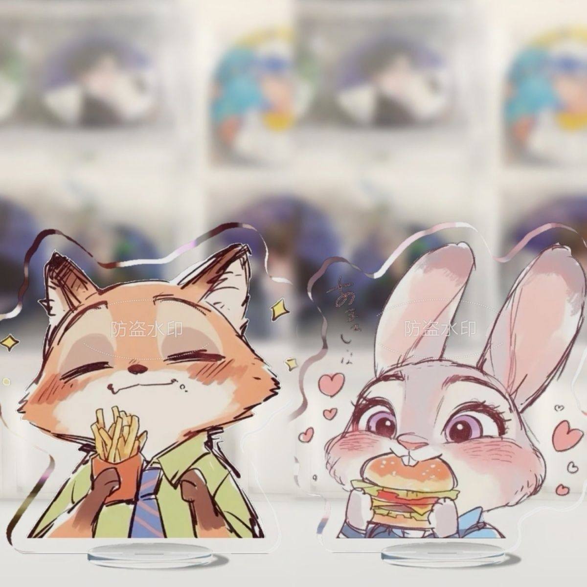 朱迪尼克周边疯狂动物城同款亚克力迷你立牌桌面摆件创意情侣礼物,淘宝优惠券,粉丝福利购,淘宝优惠卷