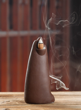 跨境 原创陶瓷倒流香炉守望山水香薰炉 檀香香道家居装饰线香