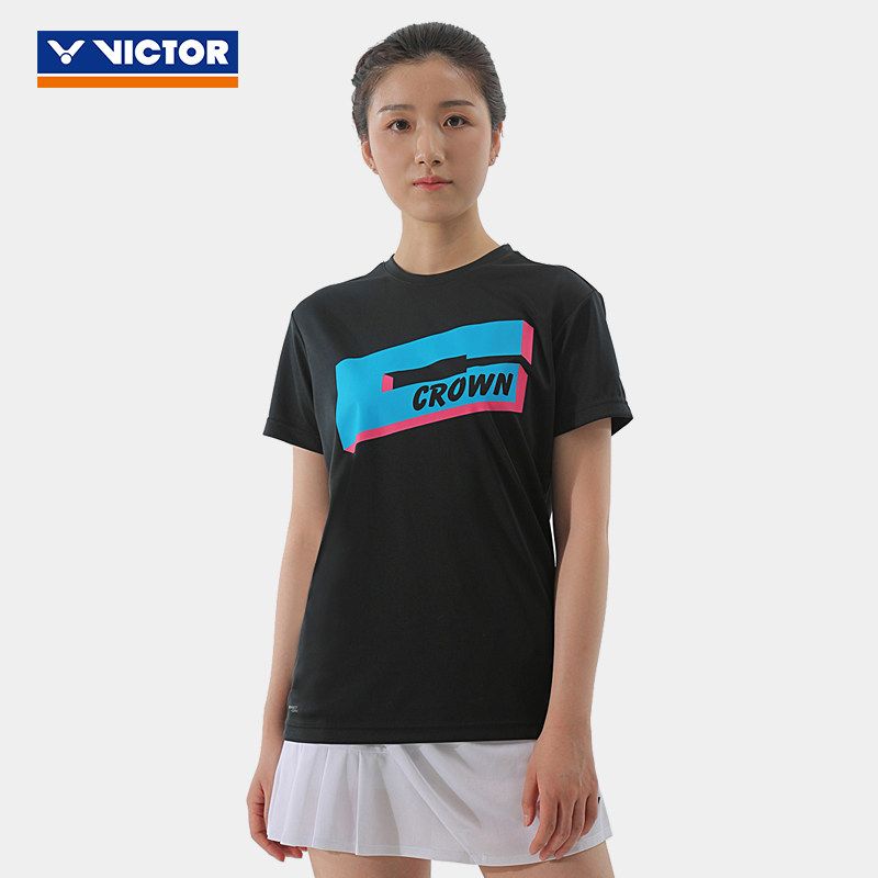 羽毛球服威克多正品系列短袖t恤 victor点石羽毛球服