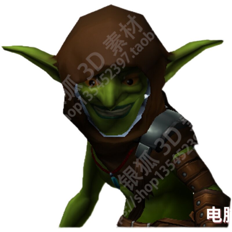 游戏角色哥布林待机 受击 攻击 死亡动作3DMax模型 新增地精战士