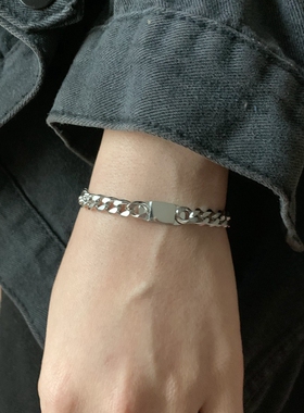 钛钢不掉色ins小众潮男百搭素链