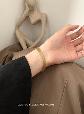 手链金色复古欧美风ins气质精致