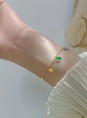 女小众高级感18K金彩虹钻手链