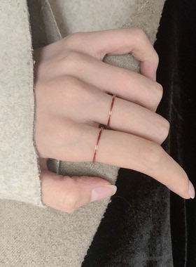 钛钢不掉色细款ins风网红戒指