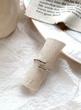 ins风小众复古纯银潮百搭戒指