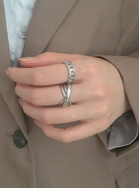 钛钢随形缠绕戒指男女不掉色INS