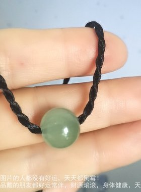 新款时尚简约招财路路通吊坠高级感淡绿色百搭减龄贵族款项链