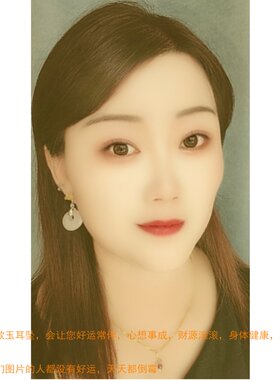 原创新疆开运平安扣耳环纯银吊坠
