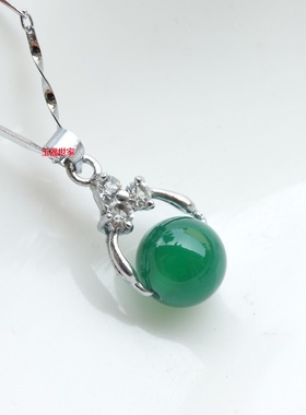 正品天然玉耳坠气质纯银耳钉