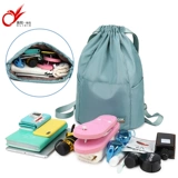 Рюкзак, сумка через плечо, простой сверхлегкий ранец, складной тканевый мешок, на шнурках, коллекция 2023