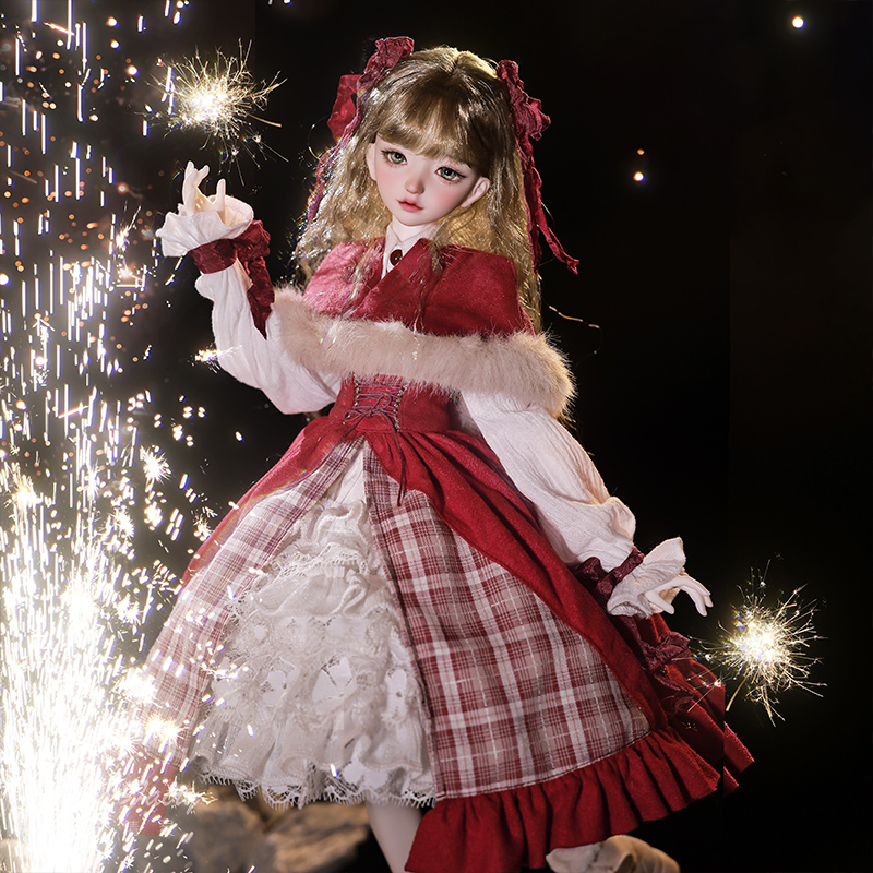 正版四/4分bjd娃娃暖树喜庆穿搭手工娃娃玩偶SD树脂可动关节玩偶 - 图1