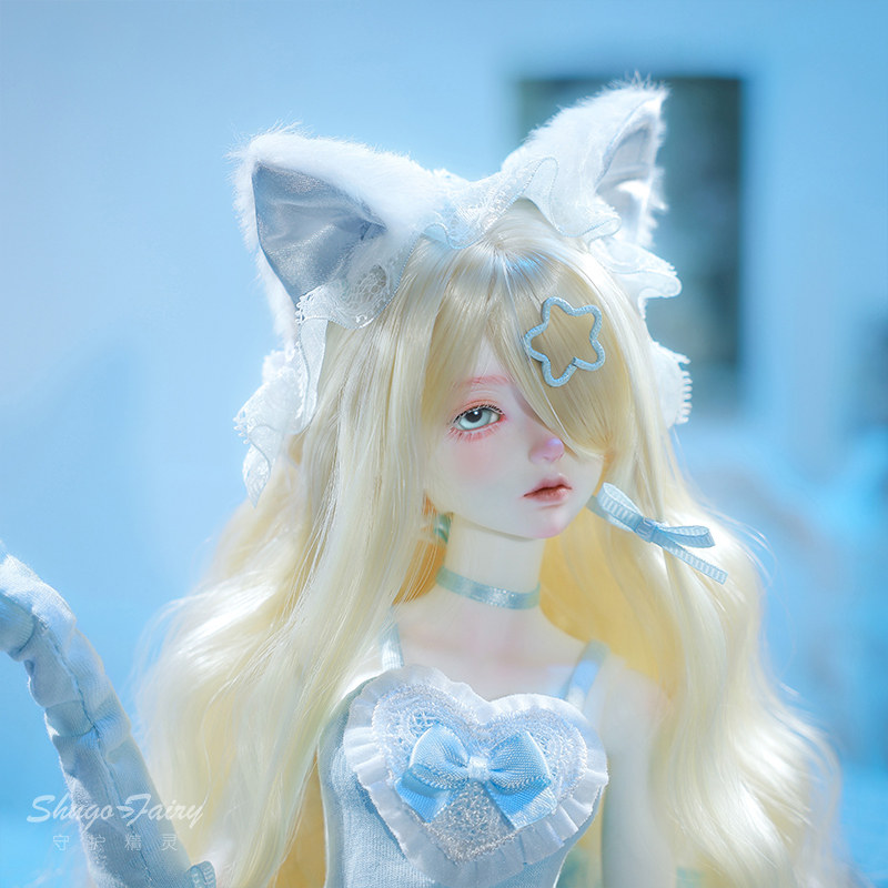 ShugaFairy正版4分BJD玩偶泠泠猫 SD球形关节娃娃Y2K猫耳头饰潮玩,淘宝优惠券,粉丝福利购,淘宝优惠卷