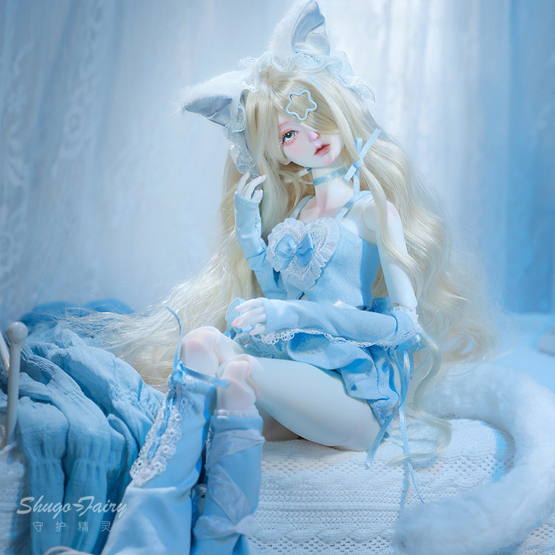 ShugaFairy正版4分BJD玩偶泠泠猫 SD球形关节娃娃Y2K猫耳头饰潮玩,淘宝优惠券,粉丝福利购,淘宝优惠卷