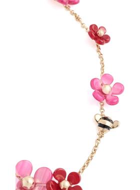 代购kate spade NEW YORK女士项链精致活泼优雅俏皮金属粉色花朵