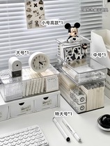 Desktop containing box Students classroom desk stationery miscellaneous finishing box acrylic transparent dust-proof with cover shelf