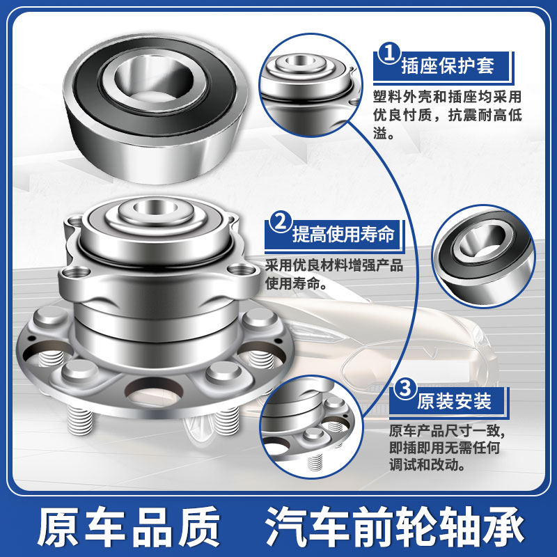 适用TL  MDX雷诺科雷傲梅甘娜二代2风景领动酷派前后轮轴承轴头 - 图0