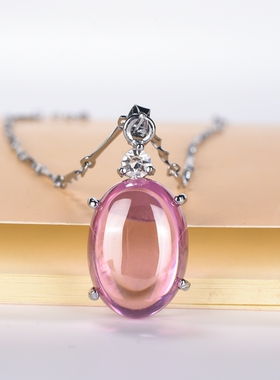 黄色锆石百搭项链水晶吊坠