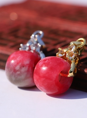 红绿宝路路通饰品女士款桃花玉