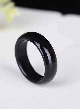 多色玛瑙戒指窄版红白黄黑绿粉色