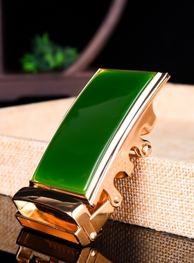 和田白玉平安无事牌皮带扣头