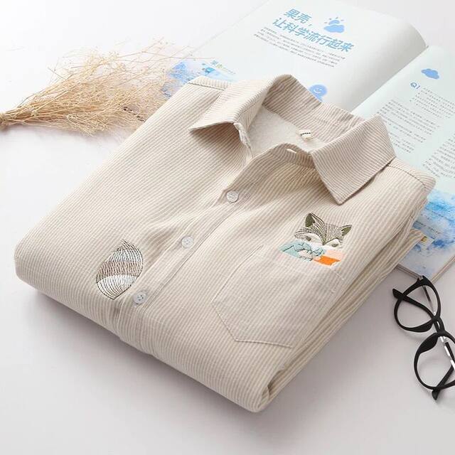 New Korean women's versatile winter long-sleeved shirt