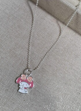 亲子可爱卡通三丽欧足银项链纯银