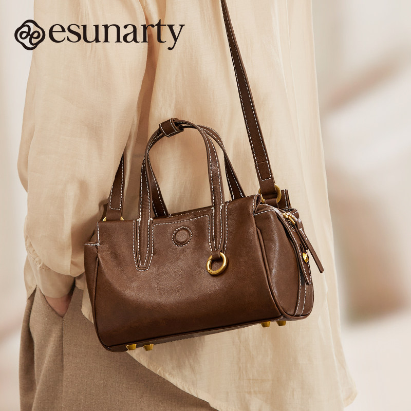 波士顿包包女式2025新款真皮高级感斜挎包头层牛皮女款女士手提包,淘宝优惠券,粉丝福利购,淘宝优惠卷